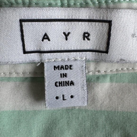 AYR The Deep End Striped Silk Top L - Picture 4 of 7